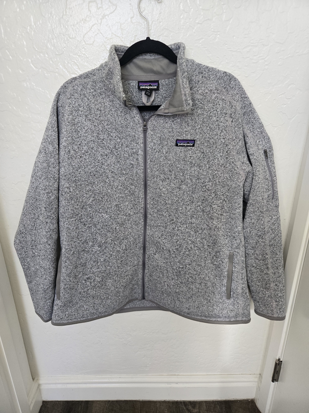 Patagonia Heather Gray Full-Zip Fleece Jacket